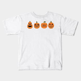 Vintage Halloween, Spooky pumpkins Kids T-Shirt